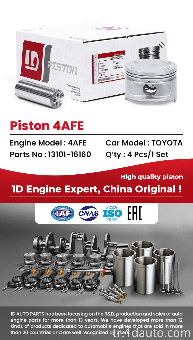 Toyota 4A-Fe Motor Piston Seti TOYOTA 4A-FE Engine Piston Set